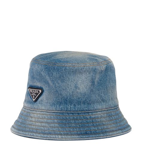 women prada bucket hat|prada denim bucket hat.